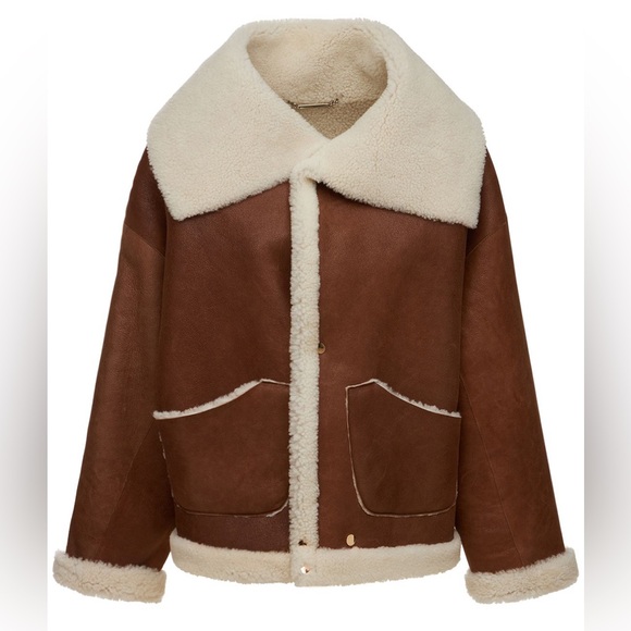 Nour Hammour Dancy Shearling Jacket - Picture 1 of 6